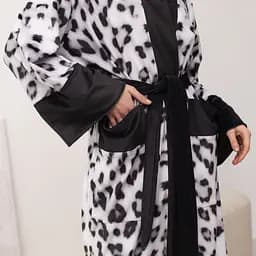 Кімоно жіноче з плюшевого велюру Kimono Snow Leopard 18373 L - мініатюра 4