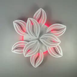 Стельова LED люстра біла на 9 пелюсток Line.F RGB підсвітка Немає - мініатюра 6