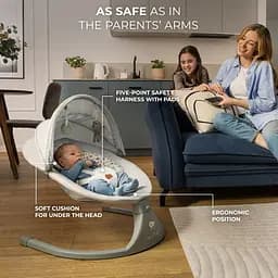 Крісло-гойдалка Kinderkraft Lumi 2 Light Grey (KBLUMI02LGR0000) - мініатюра 14