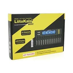 Зарядний пристрій для акумуляторів Liitokala 12 Slots+2, Ni-Mh/Li-ion/LiFePo4/Крона, LED+LCD (Lii-S12) - мініатюра 5