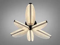 Стельова LED люстра Diasha 2407/3+3CG хром 65 W з пультом диммер 67 см 11-17 м2 - мініатюра 3