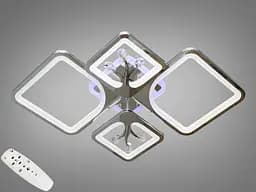 Сучасна стельова LED-люстра Diasha 8157/2+2HR LED 3color dimmer, 83W, 4565 lm, димер - мініатюра 2