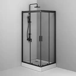 Душове огородження Square Pivot AM.PM Gem 90×90 см, без піддону, хром профіль W90UG-404-9090-MT - мініатюра 6