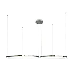 Люстра стельова LED Levistella 7529832-2B CHROME LED (600+800), 100W, діаметр 600+800 мм, хром, сучасний стиль з пультом, три - мініатюра 2
