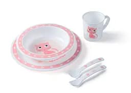 Набір посуду Canpol babies Cute Animals Котик, 5 шт. (4/401_pin) - мініатюра 1
