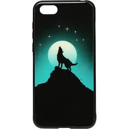 Чохол-накладка Toto Night Light Print Glass Case HuAwei Y5 2018 Howling Wolf