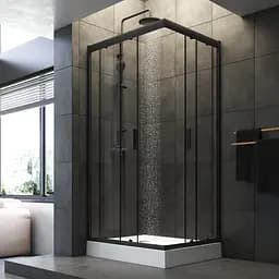 Душове огородження Square Pivot AM.PM Gem 90×90 см, без піддону, хром профіль W90UG-404-9090-MT - мініатюра 4