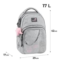 Рюкзак для старшої школи Kite Education teens 2578M HK Сірий (HK26-2578M) - мініатюра 3