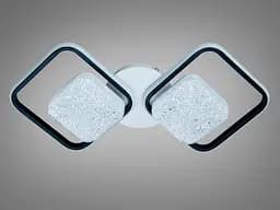 LED люстра 11 квадратів білий чорний 65Вт пульт - мініатюра 3