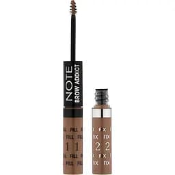 Тінт та гель для брів 2 в 1 Note Cosmetique Brow Addict Tint & Shaping Gel Dark Blonde відтінок 1, 10 мл - мініатюра 5
