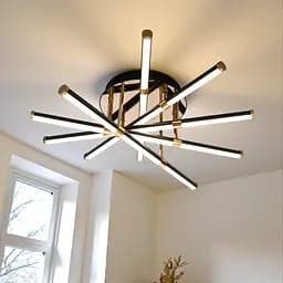 Сучасна люстра Diasha SX8256/5BK, чорна із золотистим, 70W - мініатюра 2
