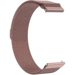 Ремінець DK CDK для Xiaomi Haylou LS02 20mm Metal Milanese Loop Magnetic (09649) (pink rose) - мініатюра 2