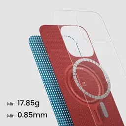 Карбоновий чохол Pitaka Ultra-Slim Case Ocean Blue для iPhone 16 Pro Max (KI1602POCE) - мініатюра 5