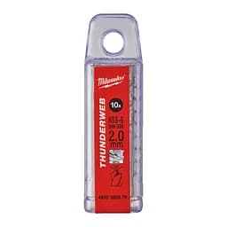 Свердло по металу THUNDERWEB HSS-G MILWAUKEE DIN338, діаметр 2,0x49х24мм, (10шт), пластикова коробка
