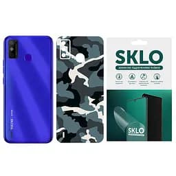 Захисна гідрогелева плівка SKLO Back (тил) Camo для TECNO Spark 6 Go Блакитний / Army Blue