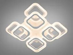 Люстра стельова LED Diasha HAS8060/4+4WH, 120W, білий, хай-тек стиль для коридору, вітальні, спальні - мініатюра 3