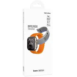 Смарт-годинник Hoco Y42 Ultra Smart sports watch (call version) Titanium gold - мініатюра 2