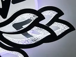 Стельовий світильник LED Diasha 2455/6+3BK, 140W, 3200K-6000K, чорний метал, сучасний стиль з пультом та диммером - мініатюра 5