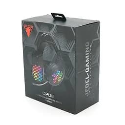 Комплект миші та навушники Jedel CP06. Навушники: φ50 мм, мікрофон, RGB, кабель 2.0 м. Миша: DPI 800/1200/1600/2000, RGB, кабель 1.5м. Black. Box - мініатюра 2