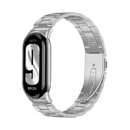 Комплект ремінці Tamister для фітнес-браслета Xiaomi Mi Band 8 та 9 Bead design Silver-Rose gold - мініатюра 2
