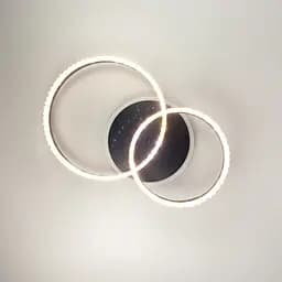 LED люстра на 2 кільця з RGB підсвіткою Line.F А 55061/2В RGB BK - мініатюра 2