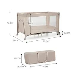 Ліжко-манеж Kinderkraft Joy 2 Beige (KLJOY02BEG00000) - мініатюра 6
