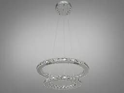 Люстра стельова LED Diasha 7206-6W/480+340HR, 55W, 3025 лм, хром, стильний дизайн для коридору, вітальні, спальні - мініатюра 4