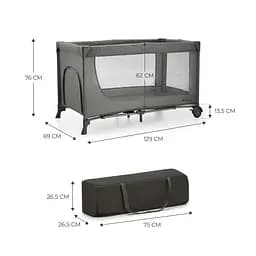Ліжко-манеж Kinderkraft Joy 2 Dark Grey (KLJOY02DGR00000) - мініатюра 7