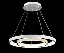 Люстра стельова LED Splendid Ray L2551/580+380/2, 2 лампи, білий, регулювання світла, сучасний стиль - мініатюра 4