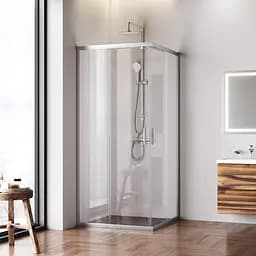 Душове огородження Square Slide AM.PM Gem 120×80 см, прозоре скло, хром матовий профіль W90UG-403-120280-MT - мініатюра 2