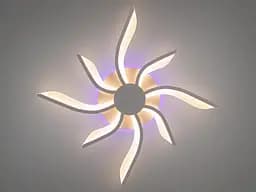 Стельовий світильник LED Diasha 2480/4+4WH, 65W, 3200K-6500K, білий акрил, сучасний стиль для дому - мініатюра 2