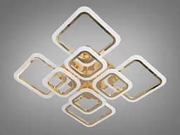 Люстра стельова LED Diasha A8060/4+4G 110W, золото, 59 см, димер, для дому та офісу - мініатюра 3