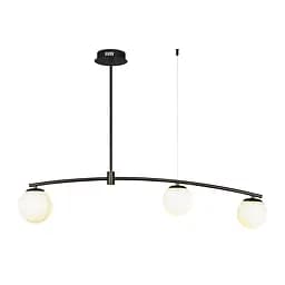 Люстра стельова Levistella 7529827-3 BK+WH, E27, метал, біле скло, сучасний стиль для дому - мініатюра 2