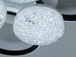Стельова LED-люстра Dia 2562WH+BK DIMMER - біло-чорна, 82 Вт, 60 см - мініатюра 6