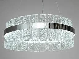 Люстра стельова LED Diasha 828/500CH 66W, хром, для спальні, кришталь, регульована висота - мініатюра 4
