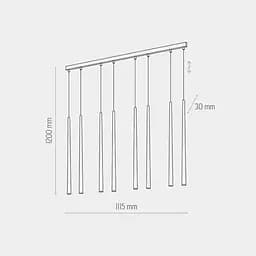 Люстра Tk Lighting 6423 Piano Gold - мініатюра 2