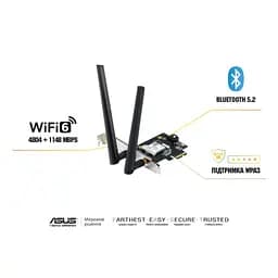 Мережева карта Wi-Fi ASUS PCE-AX1800 - мініатюра 6