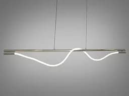 Люстра стельова LED Diasha 9609-L1600CH Шланг, 20W, срібляста, регульована висота, для ресторану та інтер'єру - мініатюра 2