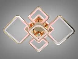 Люстра стельова LED Diasha 8060/2+3G, 95W, 3200K-6500K, золото, сучасний стиль, з пультом, диммером, підсвіткою - мініатюра 3