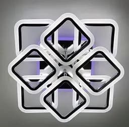 LED люстра на 4+4 ріжки квадратної форми Line.F A 2400/4+4S RGB BK - мініатюра 4