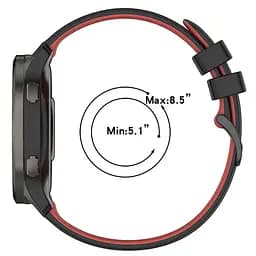 Ремінець Ribby для Smart Watch 22mm Black / Red - мініатюра 3