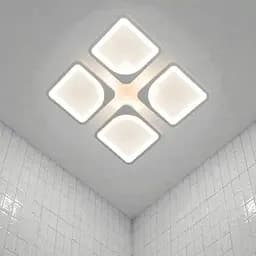 Стельова LED-люстра Diasha S8060/4WH з пультом і димером, біла, 60 W, 3575 lm, квадратні акрилові плафони 37,7x37,7 см - мініатюра 2