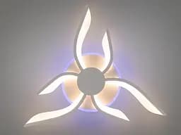 Цікава led люстра з пультом, диммером, підсвіткою, 52W, біла - мініатюра 3
