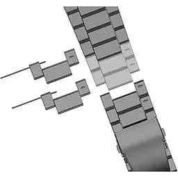 Ремінець DK CDK для Xiaomi Haylou LS02 20mm Metal Fitlink Steel Watch Band (012873) (black) - мініатюра 9