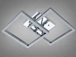 Стельова LED люстра пульт 64Вт хром 11 квадратів - мініатюра 5