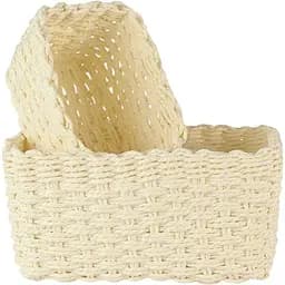 Кошик плетений МВМ My Home (MVM) TH-34 S 17х11х11 см білий (TH-34 S WHITE) - мініатюра 4