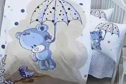 Комплект постільної білизни в ліжечко Tag Tekstil Umbrella blue для немовлят Парасолька (блакитна) - мініатюра 3