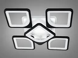 Стельовий світильник LED Diasha S8060/4+1BK, 85W, 3200K-6500K, чорний метал, сучасний стиль для дому - мініатюра 4
