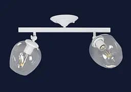 Люстра стельова Levistella 756XPR0231F-2 WH+CL, E27, 2 лампи, білий+прозорий, сучасний стиль для дому - мініатюра 2