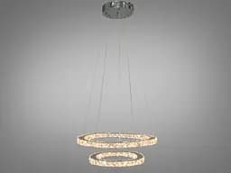 Люстра стельова LED Diasha 7206-6W/480+340HR, 55W, 3025 лм, хром, стильний дизайн для коридору, вітальні, спальні - мініатюра 3